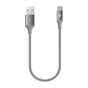 Kαλώδιο Type-C TTEC αλουμινίου 30 εκατοστών Ασημί