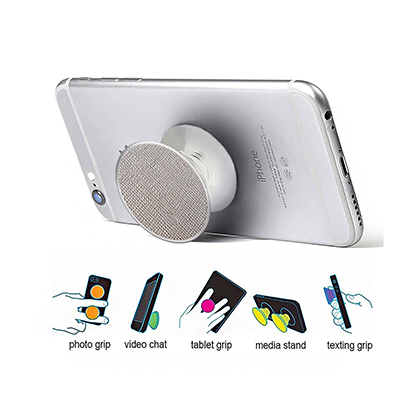 POPSOCKETS Saffiano Silver