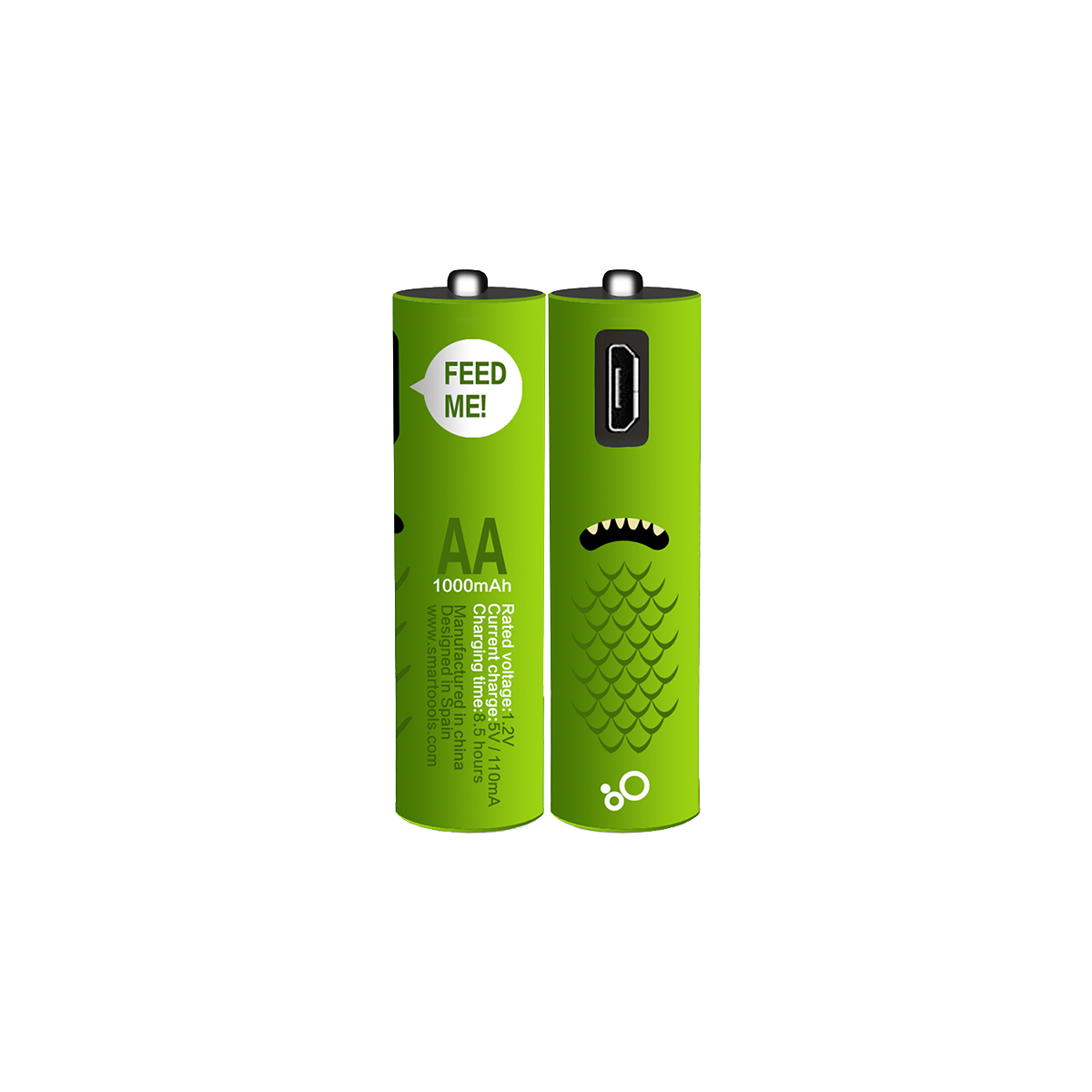 SMARTOOOLS Micro USB επαναφορτιζόμενες μπαταρίες AA (2 τεμάχια)