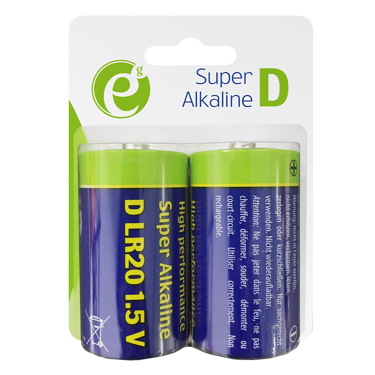 ENERGENIE αλκαλικές μπαταρίες D LR20 (2 Τεμάχια) - 2
