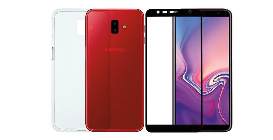 diafani thiki + gyali prostasias othonis gia SAMSUNG Galaxy J6+ (2018)