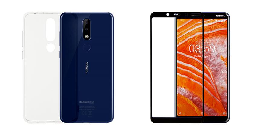diafani thiki + gyali prostasias othonis COSY gia to NOKIA 3.1 Plus