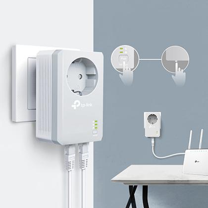 TP-LINK AV600 Powerline Passthrough Starter Kit TL-PA4022P