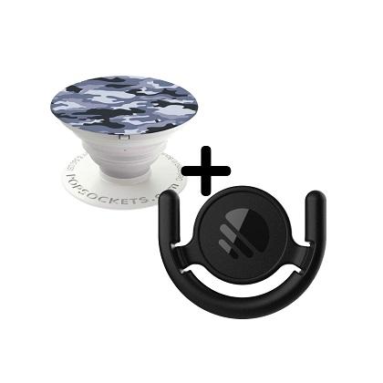 POPSOCKETS Gray Camo + vash sthrikshs Surface Mount