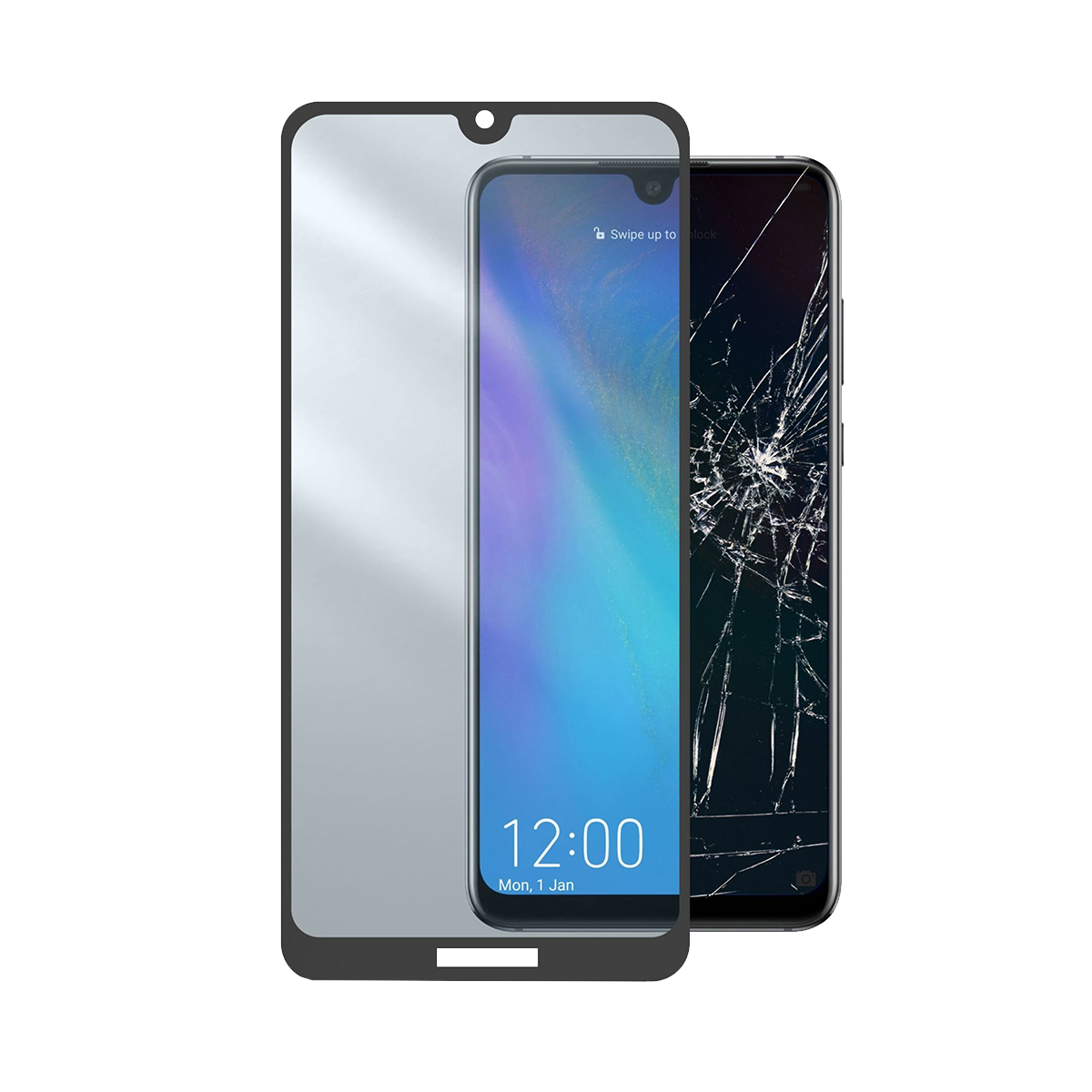 Γυαλί προστασίας οθόνης CELLULAR LINE με πλαίσιο HUAWEI Y7 2019
