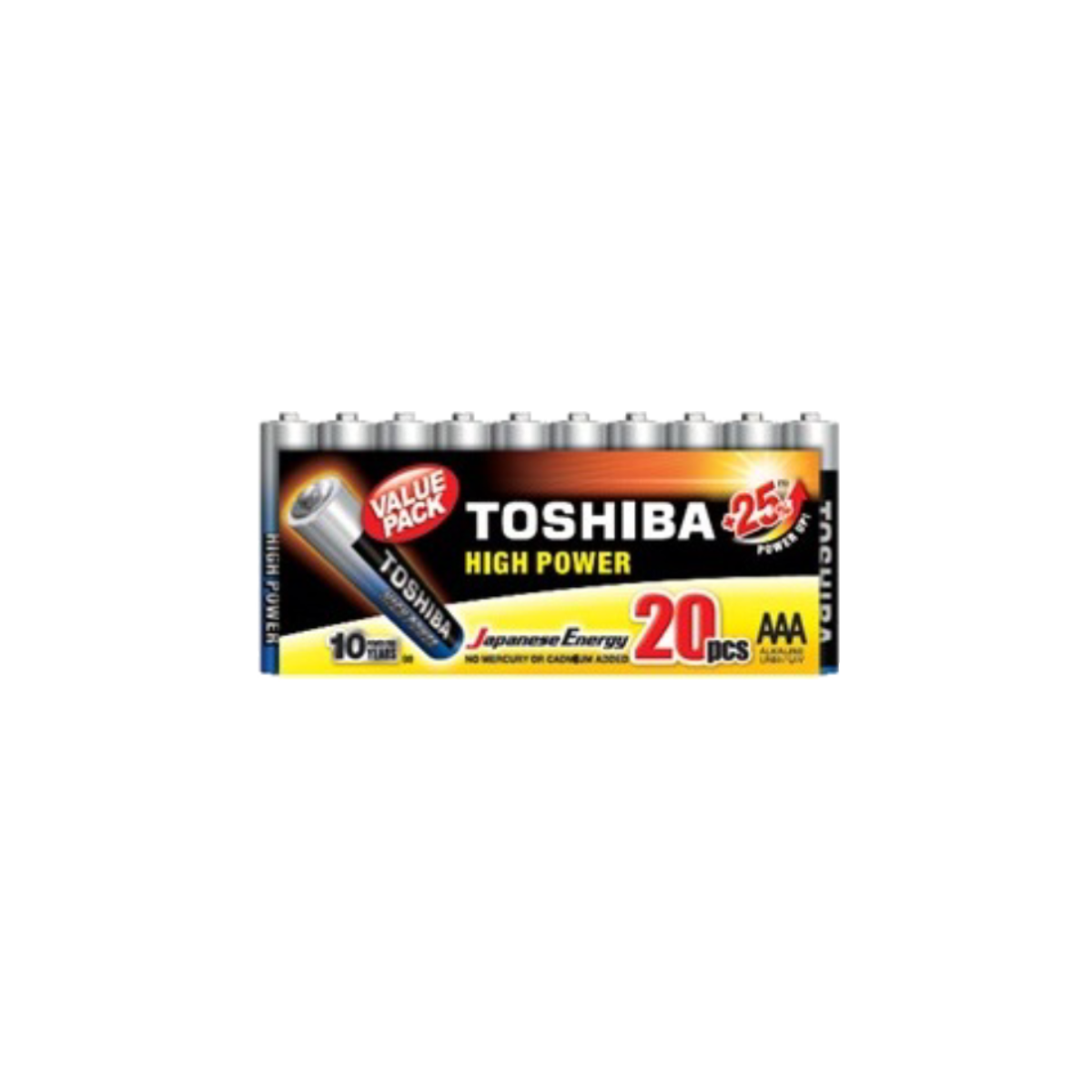 TOSHIBA αλκαλικές μπαταρίες LR03 AAA (20 Τεμάχια)