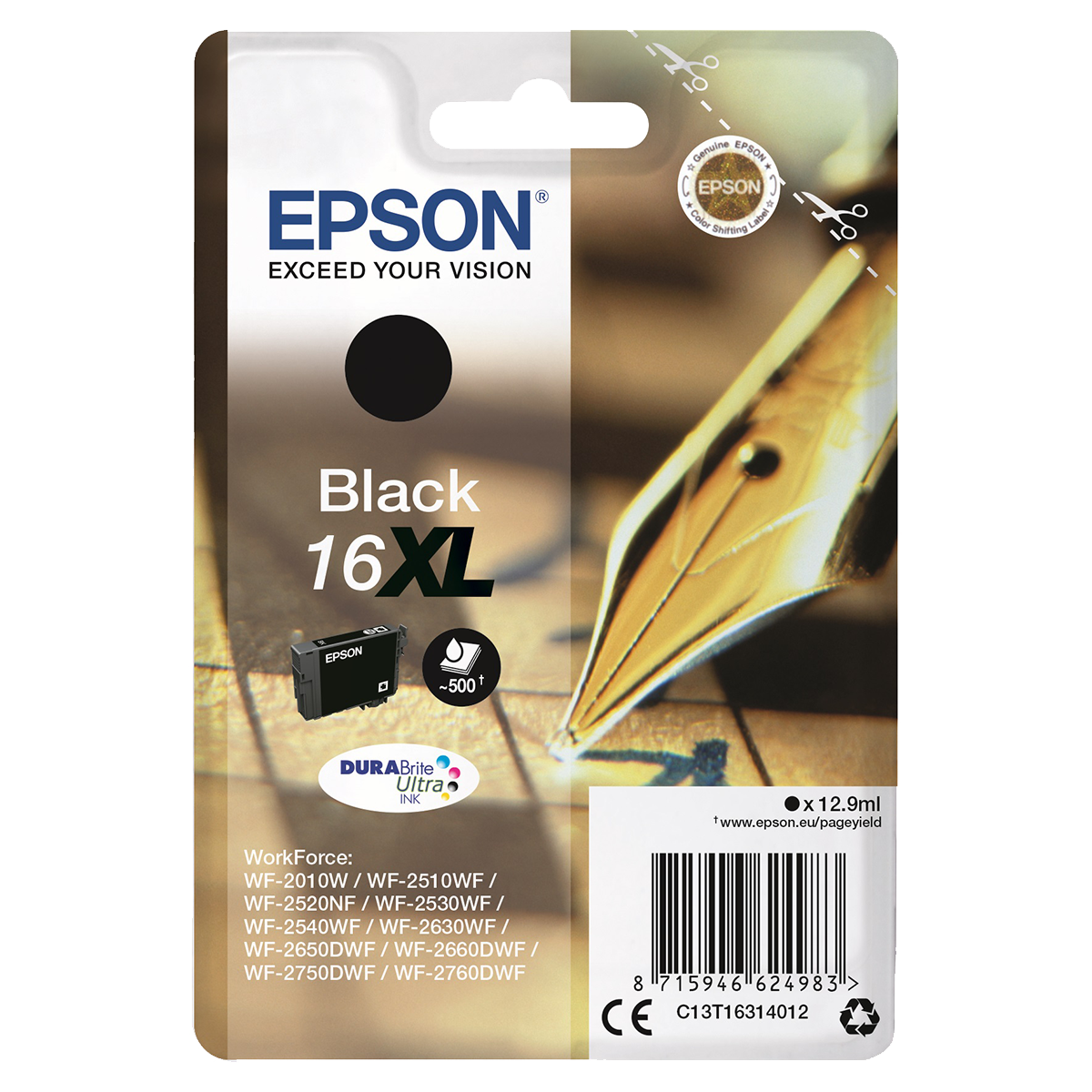 EPSON μελάνι 16XL DURABrite Ultra Μαύρο