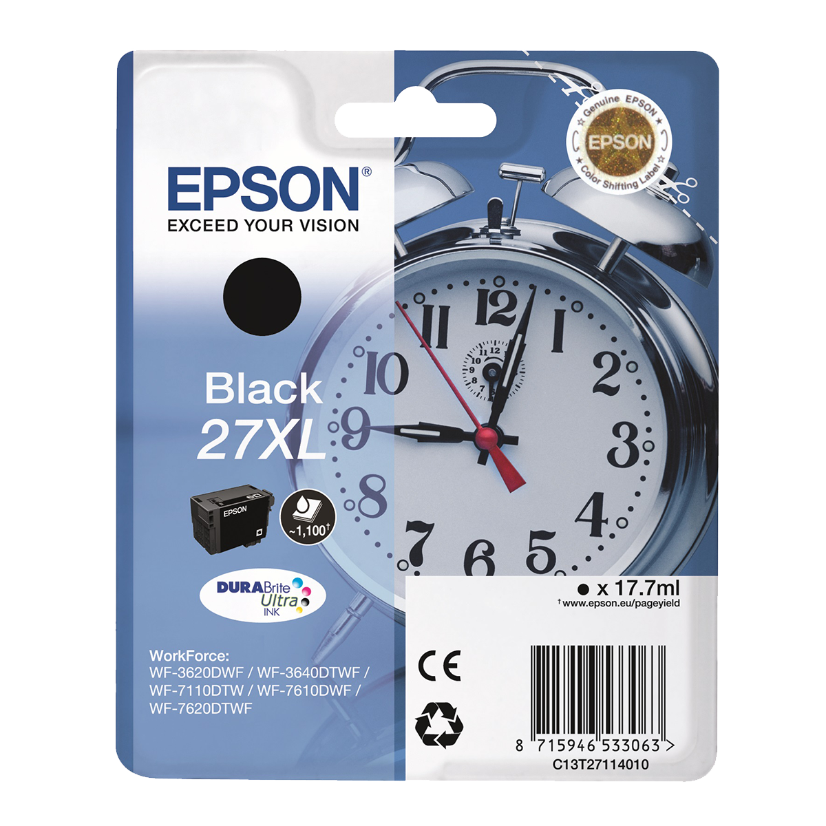 EPSON μελάνι 27XL DURABrite Ultra Μαύρο