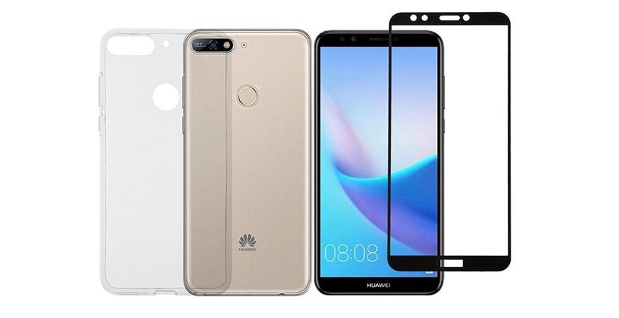 diafani thiki kai gayli prostasias othonis me plaisio COSY gia to HUAWEI Y7 Prime (2018)