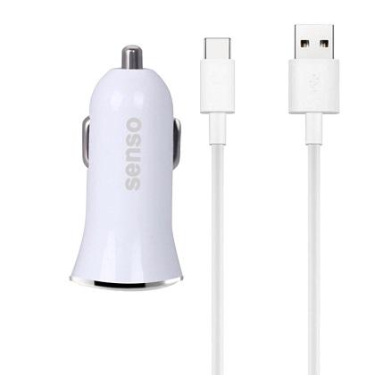 fortisths SENSO Dual USB 2.1A kai kalwdio USB Type-C leyko