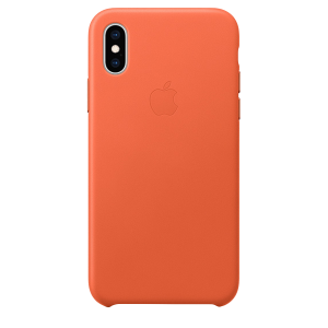 Δερμάτινη θήκη APPLE iPhone Xs Πορτοκαλί