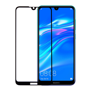 Γυαλί προστασίας οθόνης  Full Face με πλαίσιο COSY για το  HUAWEI Y7 (2019)