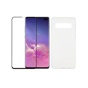 Διάφανη θήκη + γυαλί προστασίας οθόνης με πλαίσιο COSY για το SAMSUNG Galaxy S10+