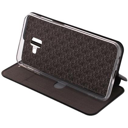 dermatini thiki SENSO Stand Book Oval gia to SAMSUNG Galaxy J4+ mayri​