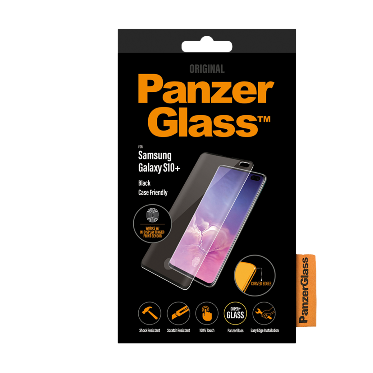 Γυαλί προστασίας οθόνης με πλαίσιο PANZERGLASS Case Friendly για το SAMSUNG Galaxy S10+ - 2