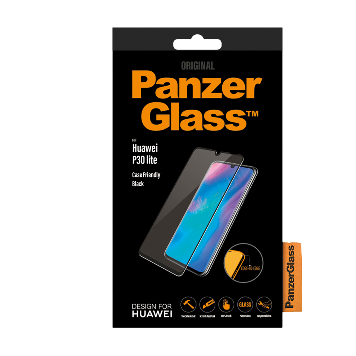 Γυαλί προστασίας οθόνης με πλαίσιο PANZERGLASS Case Friendly για το HUAWEI P30 Lite - 2