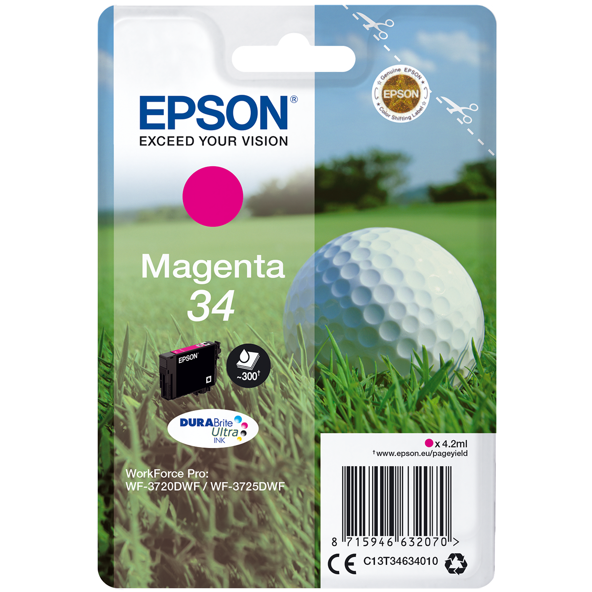 EPSON μελάνι 34 DURABrite Ultra Golf Ball Magenta