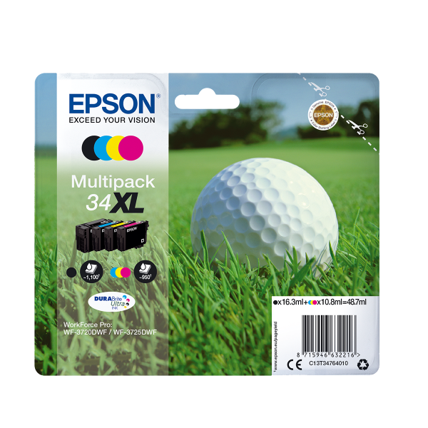 EPSON μελάνι 34XL DURABrite Ultra Golf Ball Multipack