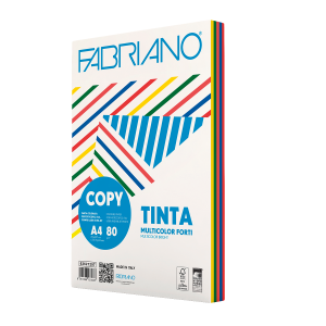 FABRIANO copy tinta multicolor forti έγχρωμο χαρτί φωτοτυπικού Α4 5 έντονων χρωμάτων 250 φύλλα 80gr