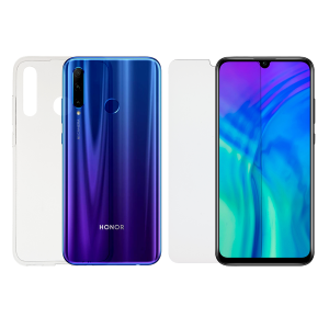 Διάφανη θήκη + γυαλί προστασίας οθόνης COSY για το HONOR 20 Lite