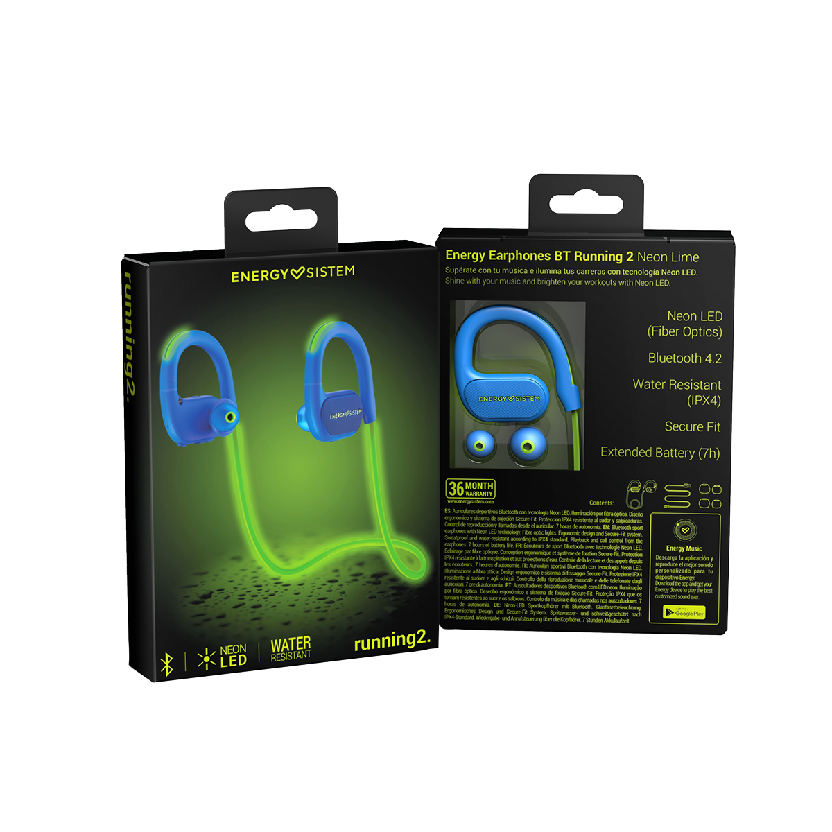 Bluetooth ακουστικά ENERGY SISTEM Running 2 Neon Πράσινα - 4