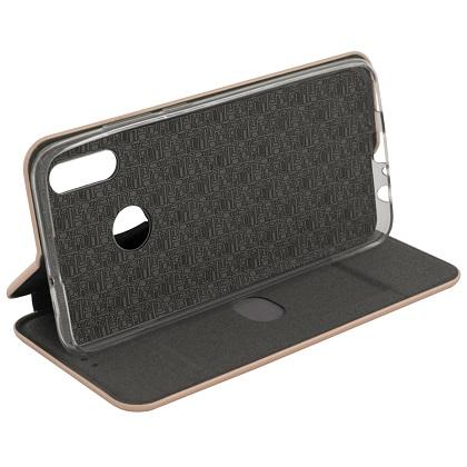 dermatini thiki SENSO Stand Book Oval gia to XIAOMI Redmi 7 xrysafi