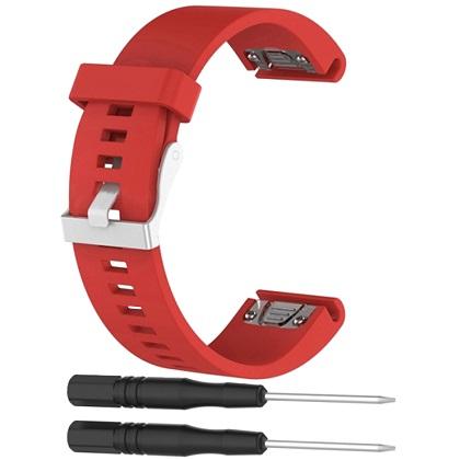 SENSO replacement strap for GARMIN Fenix 5/ 5 Plus red