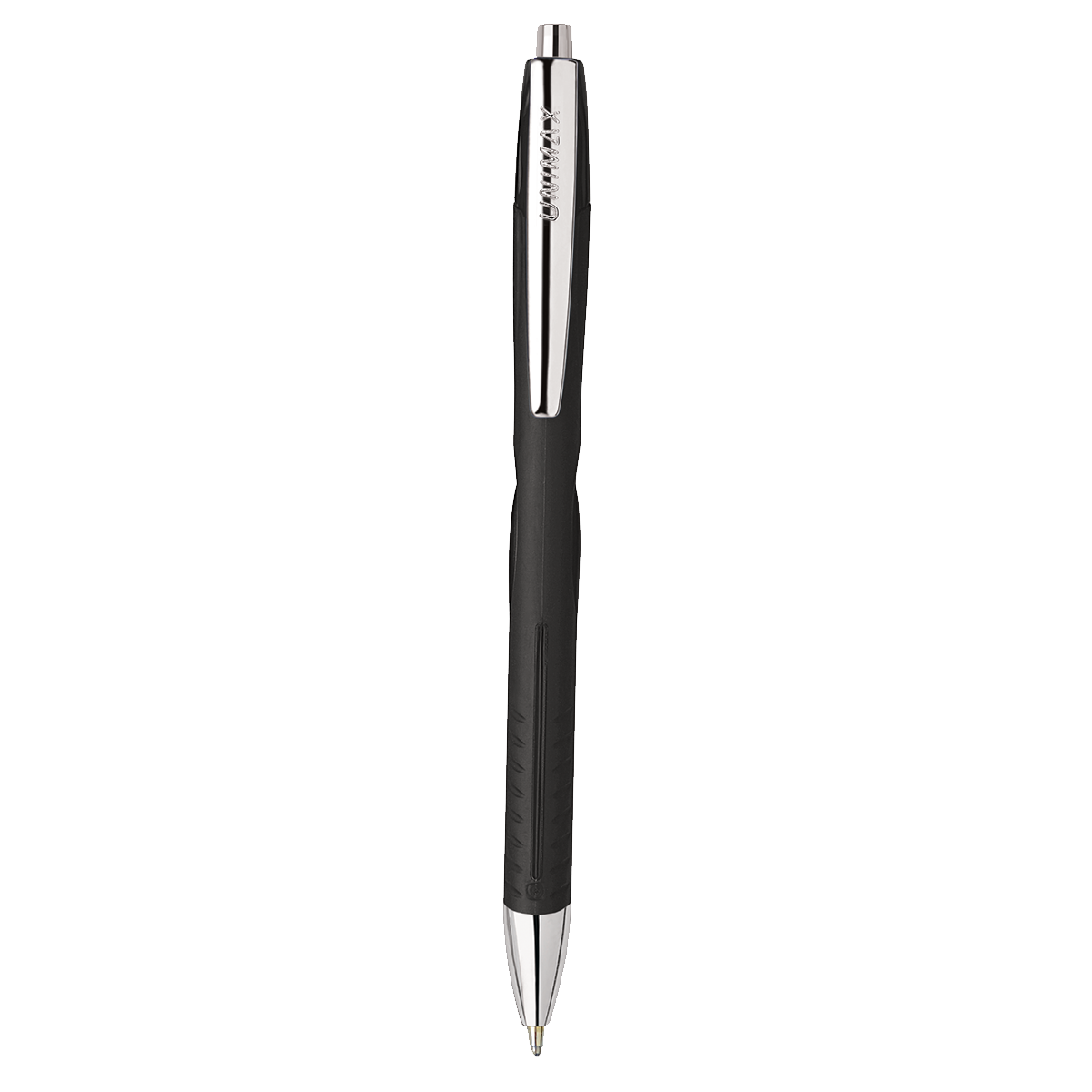 Στυλό AeroGrip Steel UNIMAX 1mm (12 τεμάχια) Μαύρο