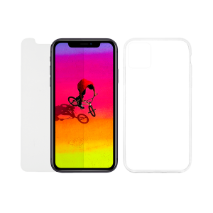 Διάφανη θήκη + γυαλί προστασίας οθόνης COSY για το iPhone 11