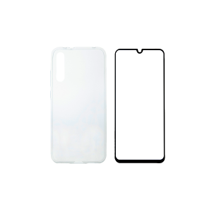 Διάφανη θήκη + γυαλί προστασίας οθόνης με πλαίσιο COSY για το XIAOMI Mi A3