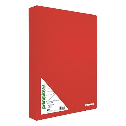 Folder with 4 links D PREMIUM A4 2 cm back red