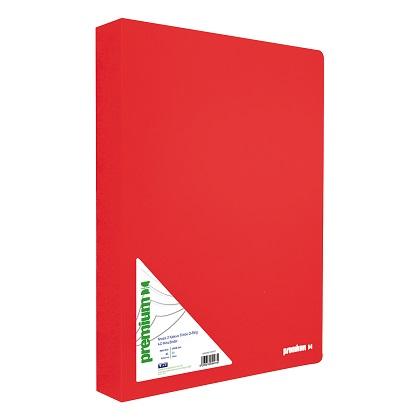 Folder with 2 links D PREMIUM A4 4 cm back red