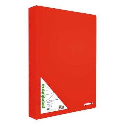 Folder with 4 links D PREMIUM A4 4 cm back red