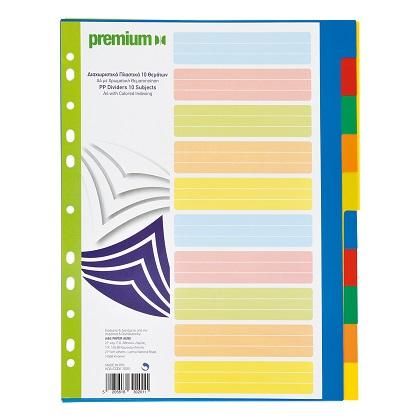  Plastic dividers with 10-color PREMIUM themed