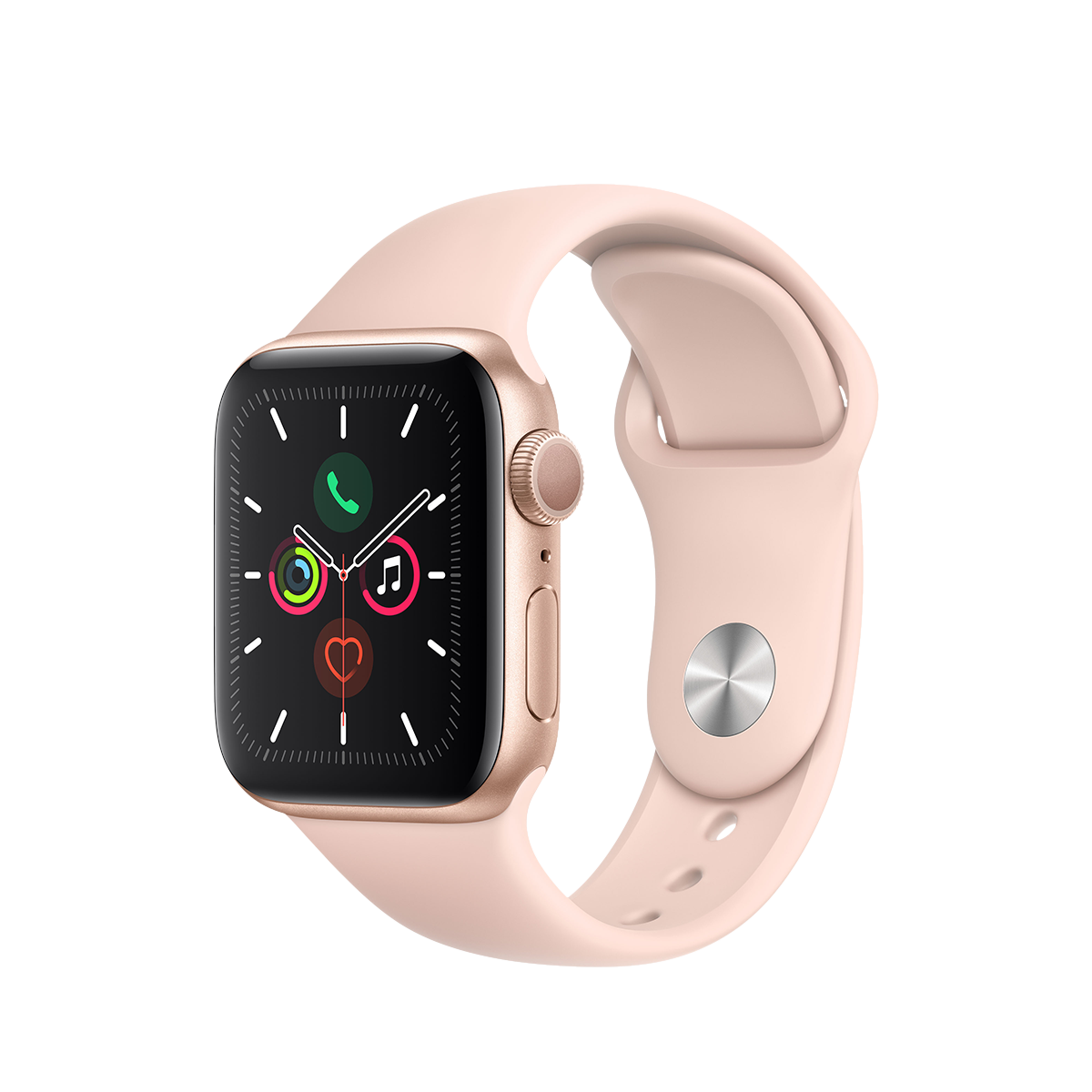 APPLE Watch Series 5 GPS 40mm Gold Aluminium με Sport Band Ροζ-Χρυσαφί - 2