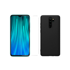 Θήκη Matte Μαύρη + γυαλί προστασίας οθόνης COSY για το XIAOMI Redmi Note 8 Pro