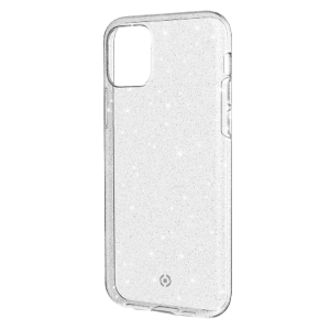 Ημιδιάφανη θήκη Sparkle CELLY για το iPhone 11 Λευκή