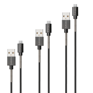 Σετ 3 καλωδίων USB σε USB Type-C PURIDEA L18 2.4A 0.2/ 1/ 2 μέτρα