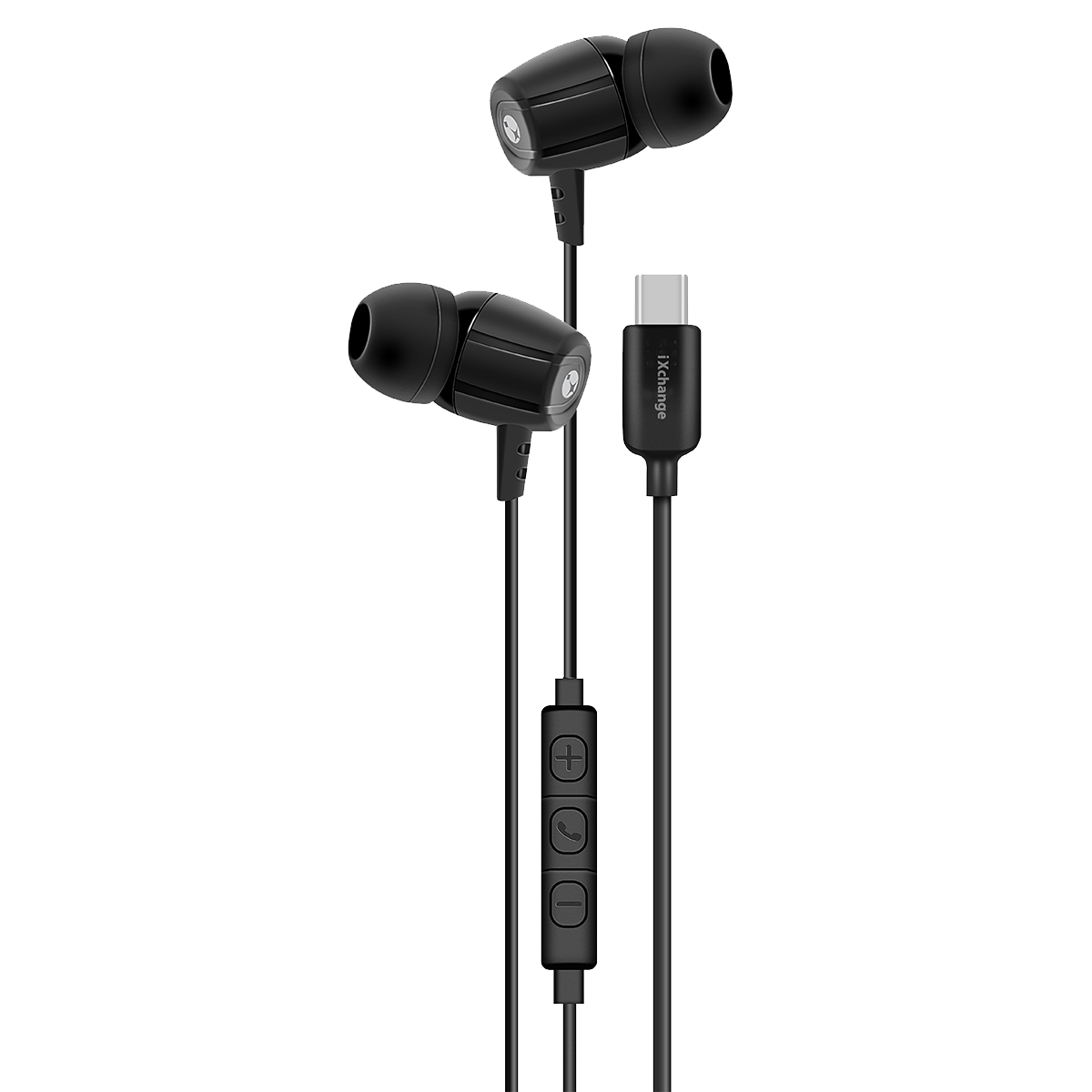 Ενσύρματα ακουστικά iXCHANGE SE12 USB Type-C Μαύρα