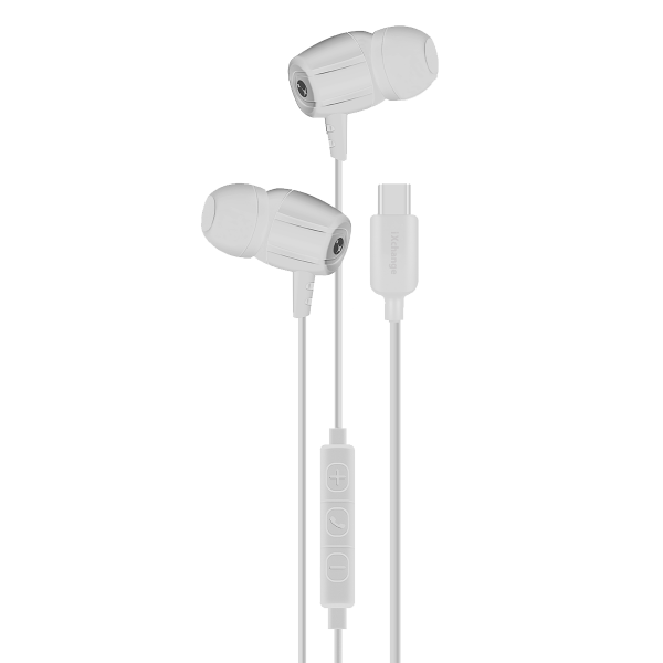 Ενσύρματα ακουστικά iXCHANGE SE12 USB Type-C Λευκά