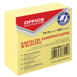 Χαρτάκια σημειώσεων Sticky 76x76mm 400 φύλλα