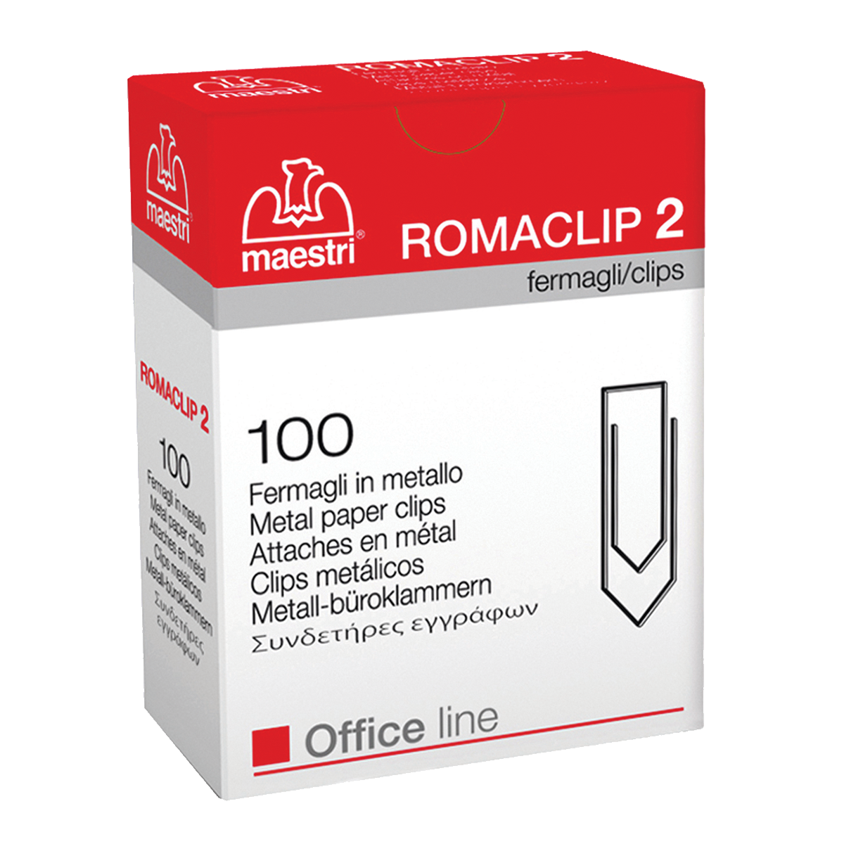 Συνδετήρες Νο 2 MAESTRI Romaclip (10 Τεμάχια)