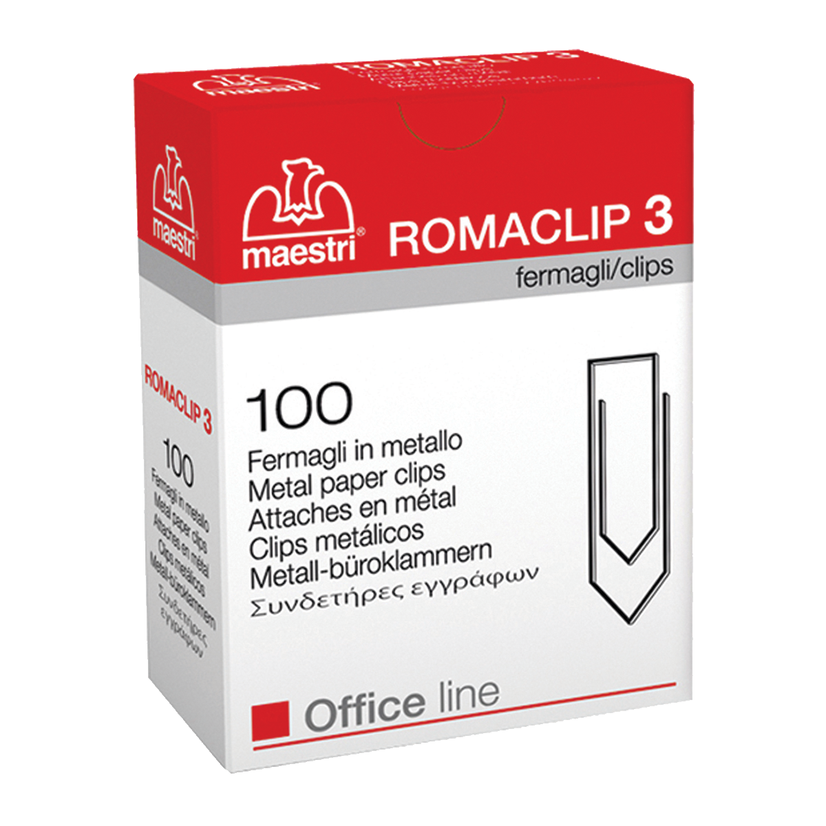 Συνδετήρες Νο 3 MAESTRI Romaclip (10 τεμάχια)