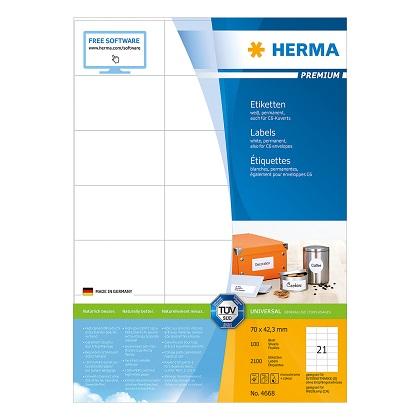 labels 70x42.3 HERMA PREMIUM 4668 (100 sheets)