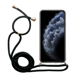 Διάφανη θήκη Crossbody INOS για το iPhone 11 Pro με μαύρο κορδόνι