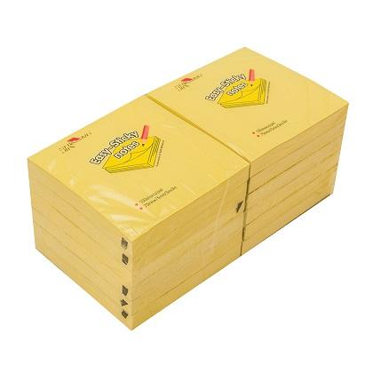 Sticky 75x75mm Notebooks (12 sets) Yellow
