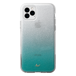 Ημιδιάφανη θήκη Ombre Sparkle LAUT για το iPhone 11 Pro Max Πράσινη