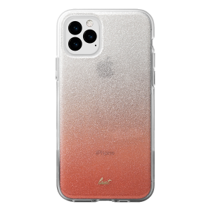 Ημιδιάφανη θήκη Ombre Sparkle LAUT για το iPhone 11 Pro Max Πορτοκαλί