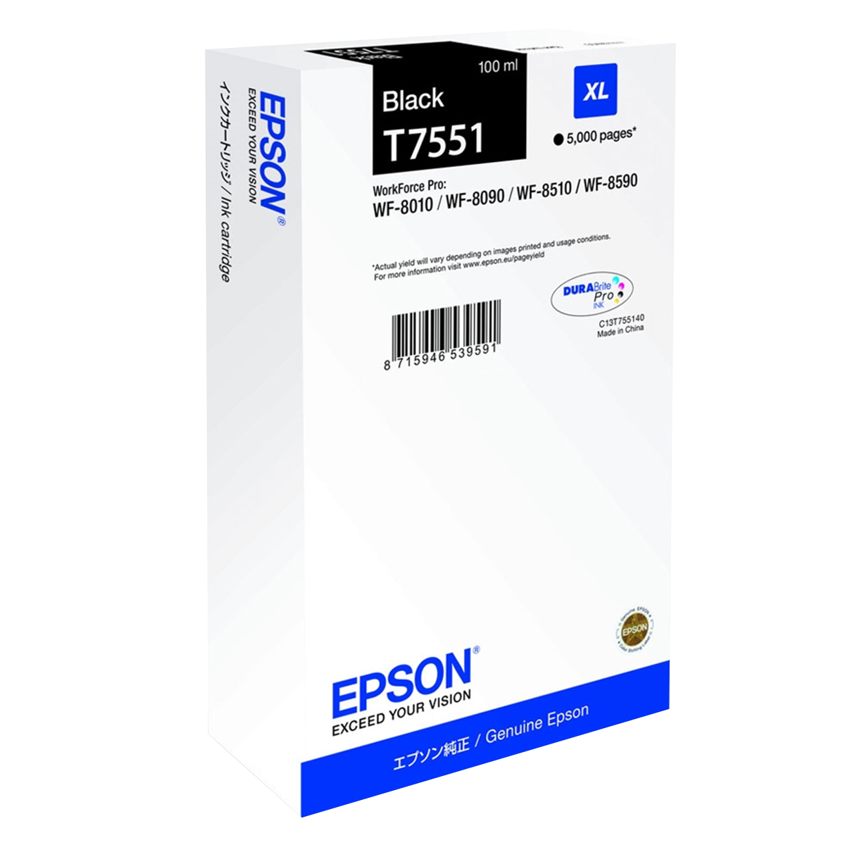 EPSON Toner T755140 Μαύρο