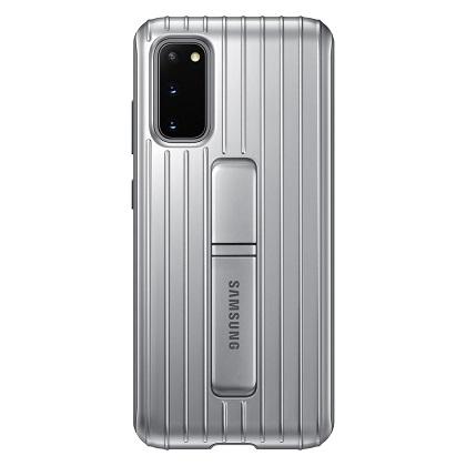 case Protective Standing Cover SAMSUNG Galaxy S20 silver
